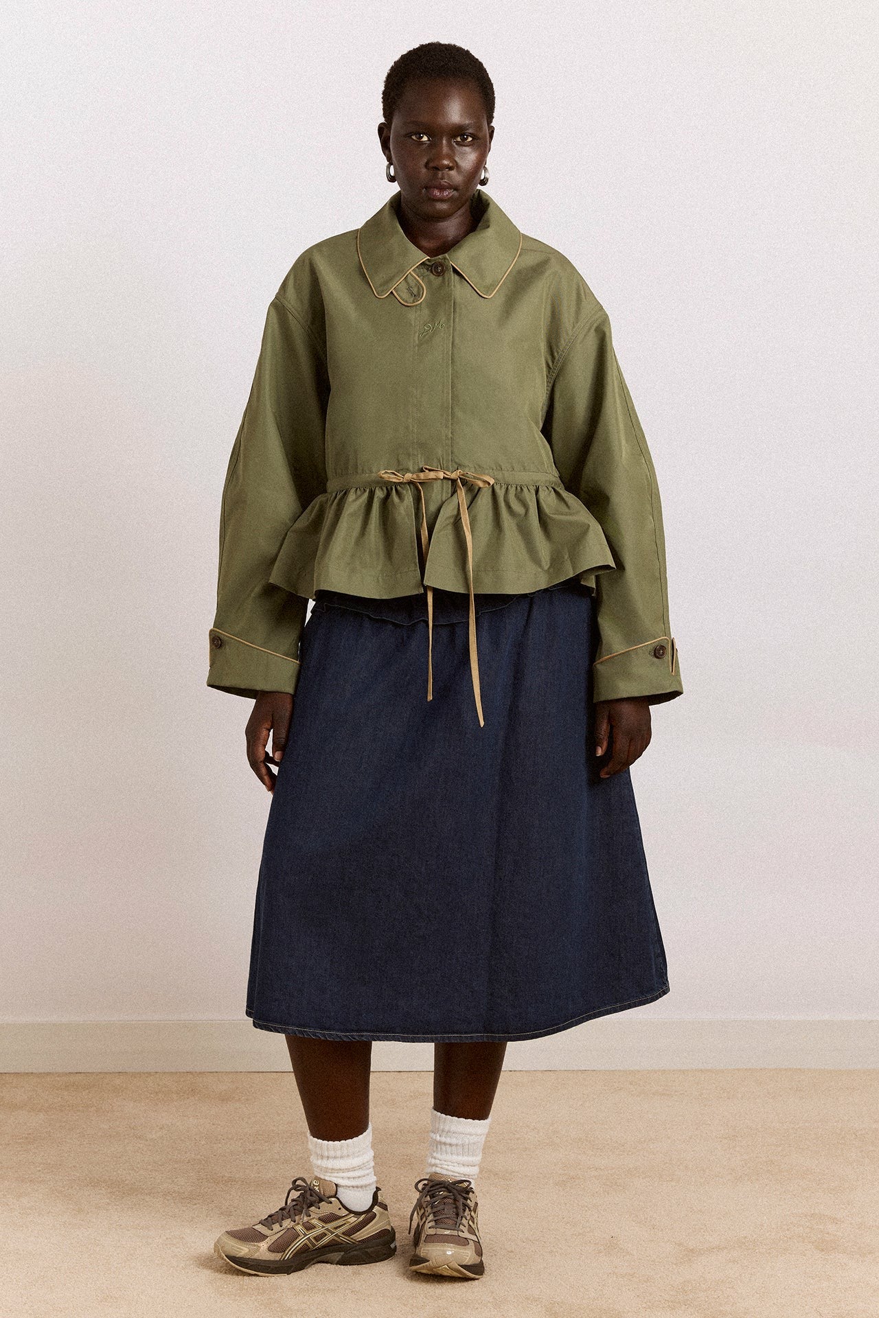 Damson Madder multi-wear myrtle trench in khaki