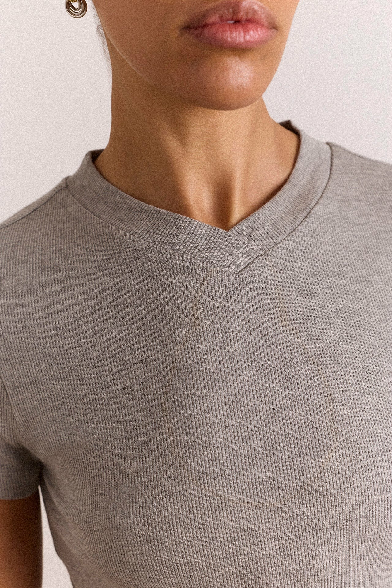 Damson Madder zola short sleeve tee - grey marl