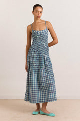 Damson Madder lyra midi dress - tomboy check