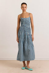 Damson Madder lyra midi dress - tomboy check
