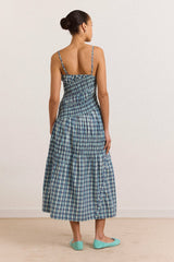 Damson Madder lyra midi dress - tomboy check