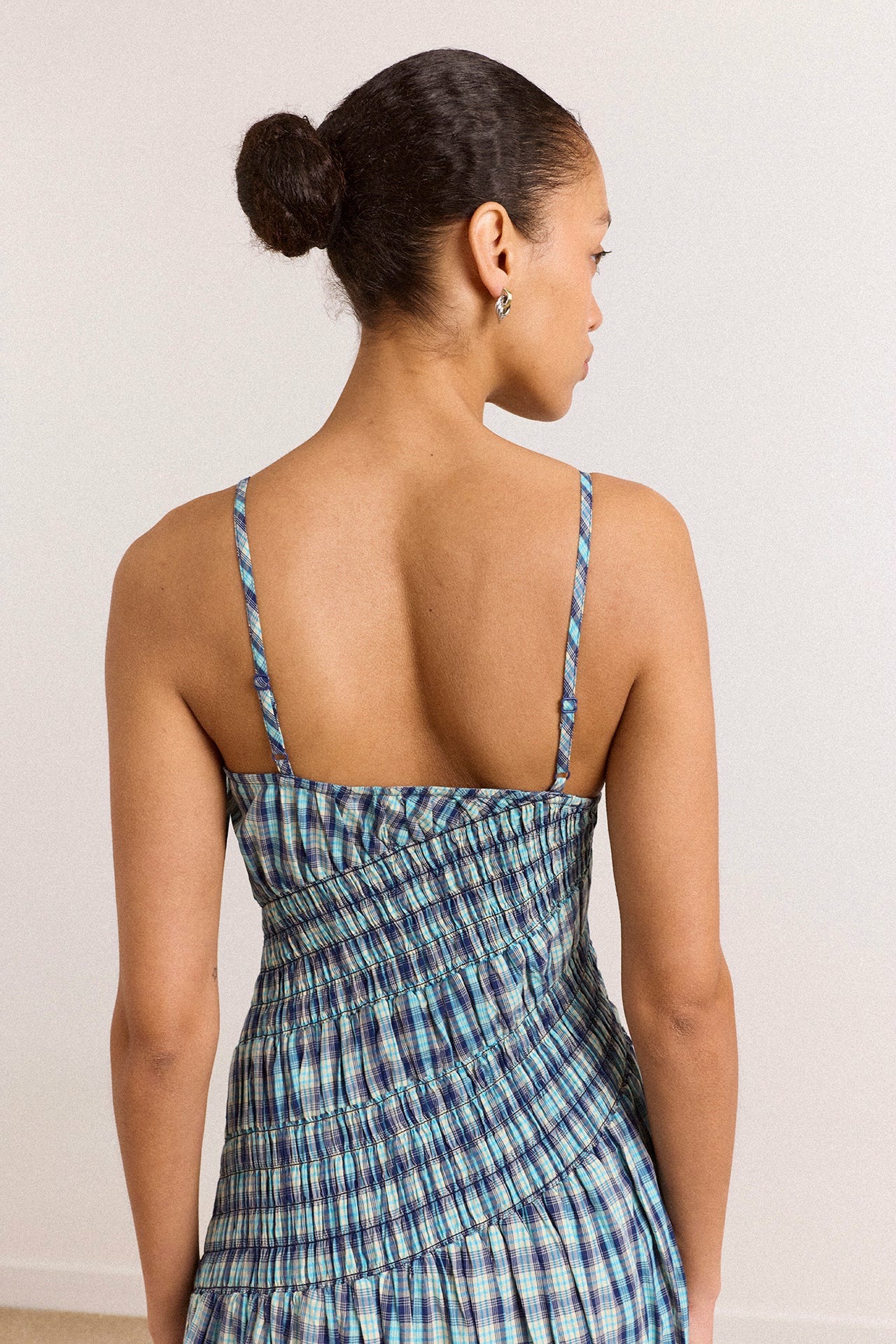 Damson Madder lyra midi dress - tomboy check