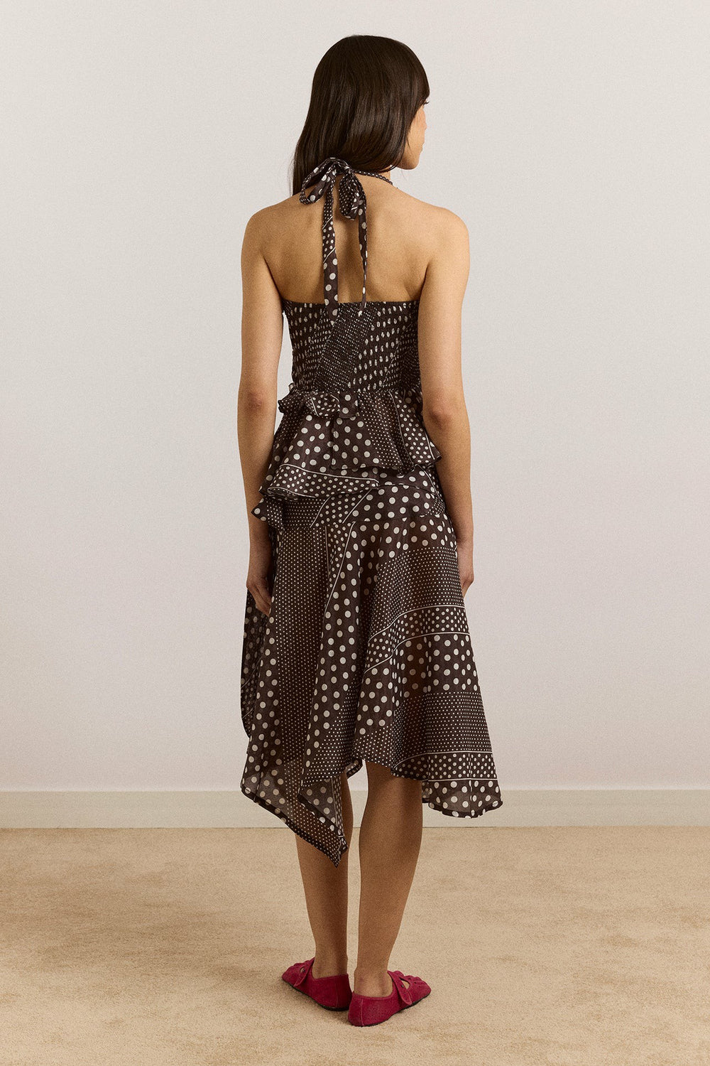 Damson Madder parker hanky hem skirt - washed black spot