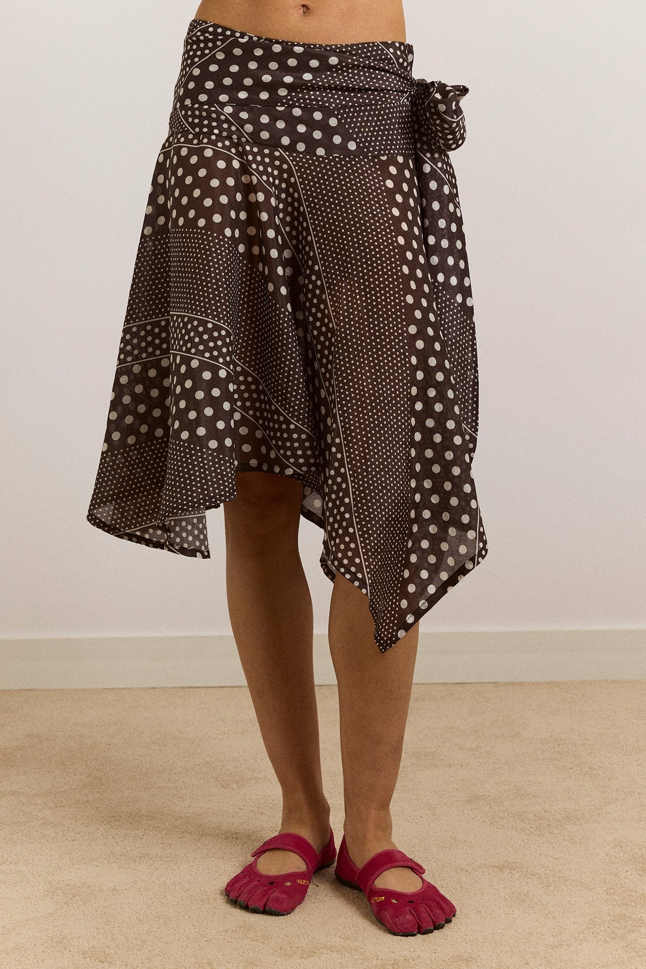 Damson Madder parker hanky hem skirt - washed black spot