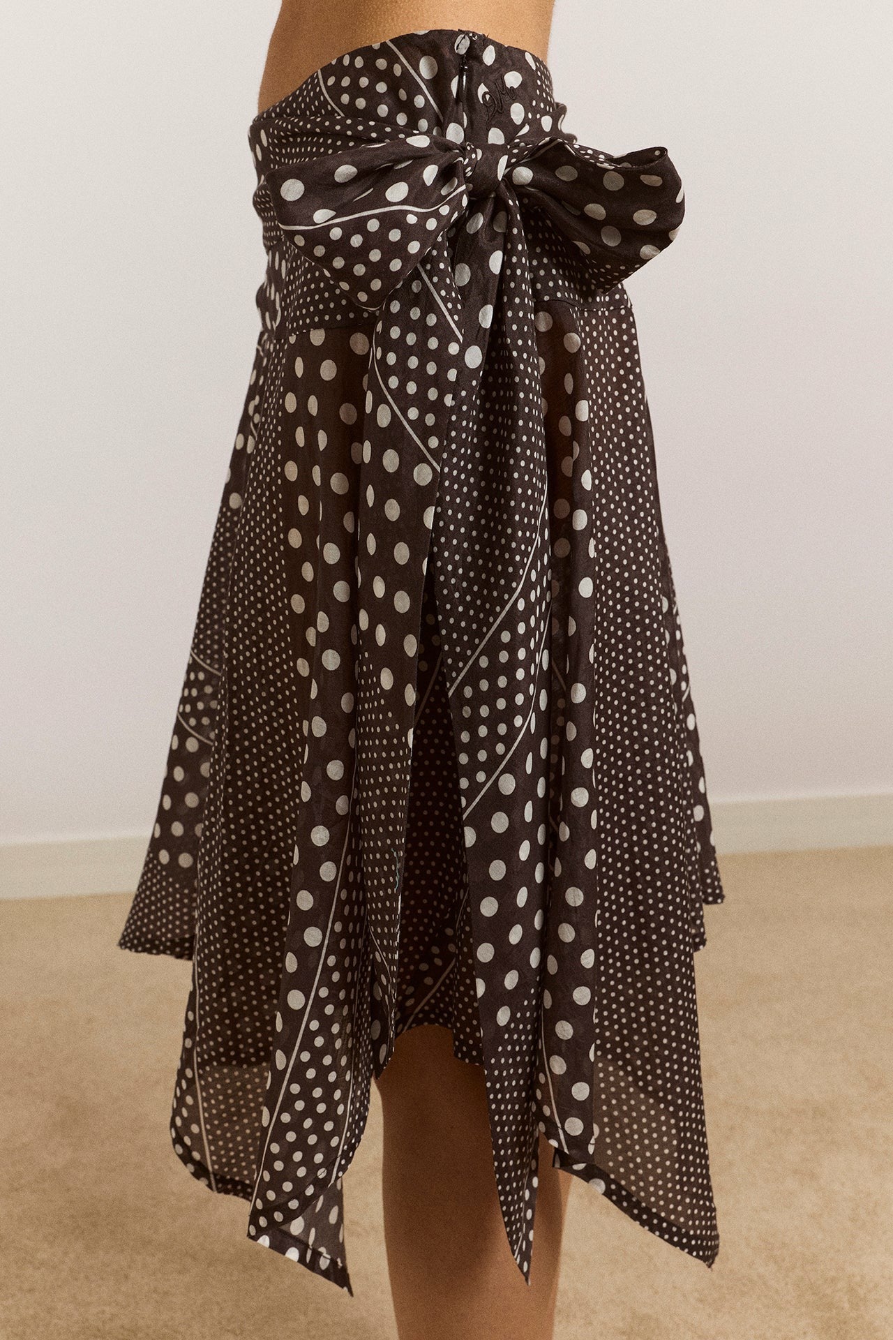 Damson Madder parker hanky hem skirt - washed black spot