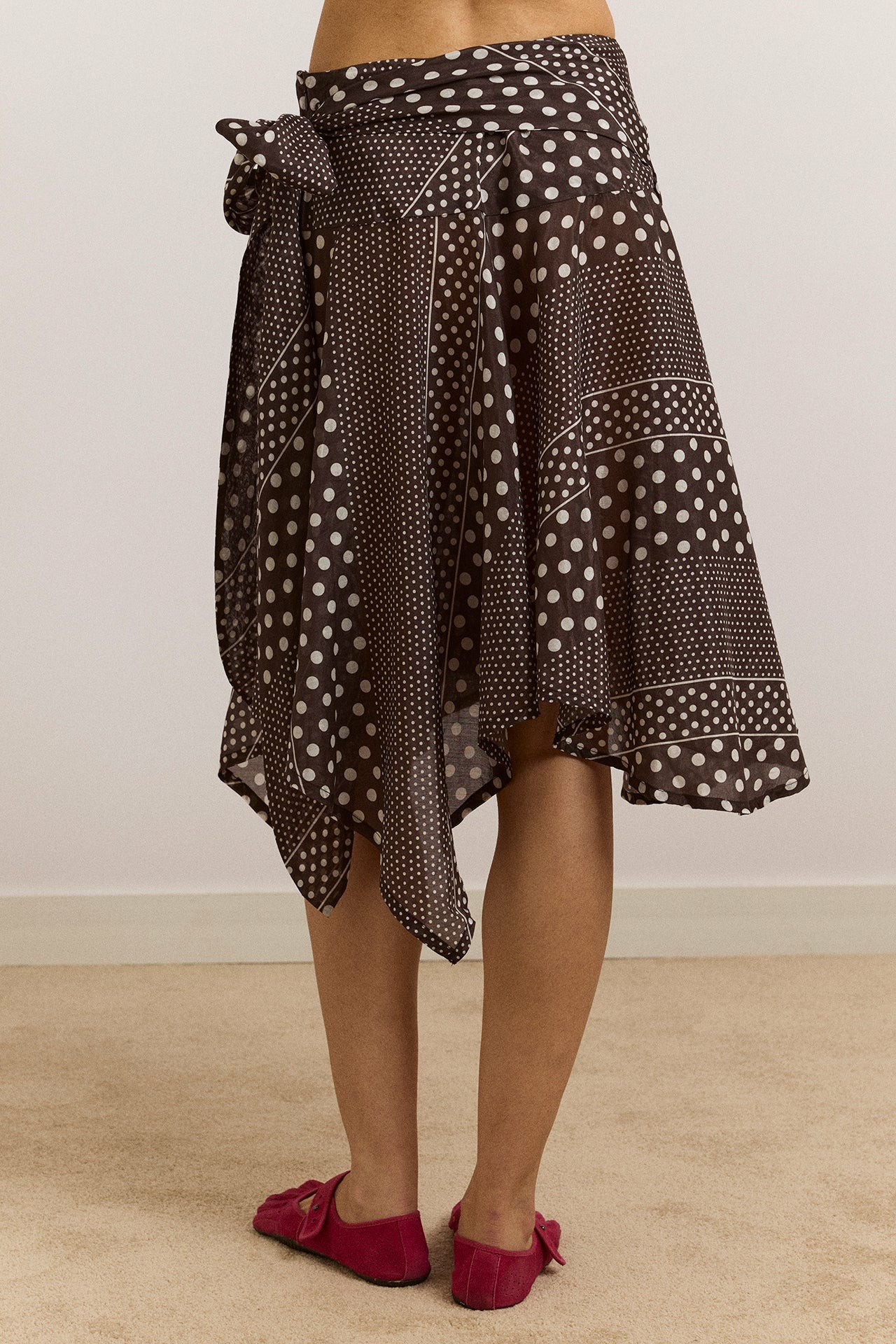 Damson Madder parker hanky hem skirt - washed black spot
