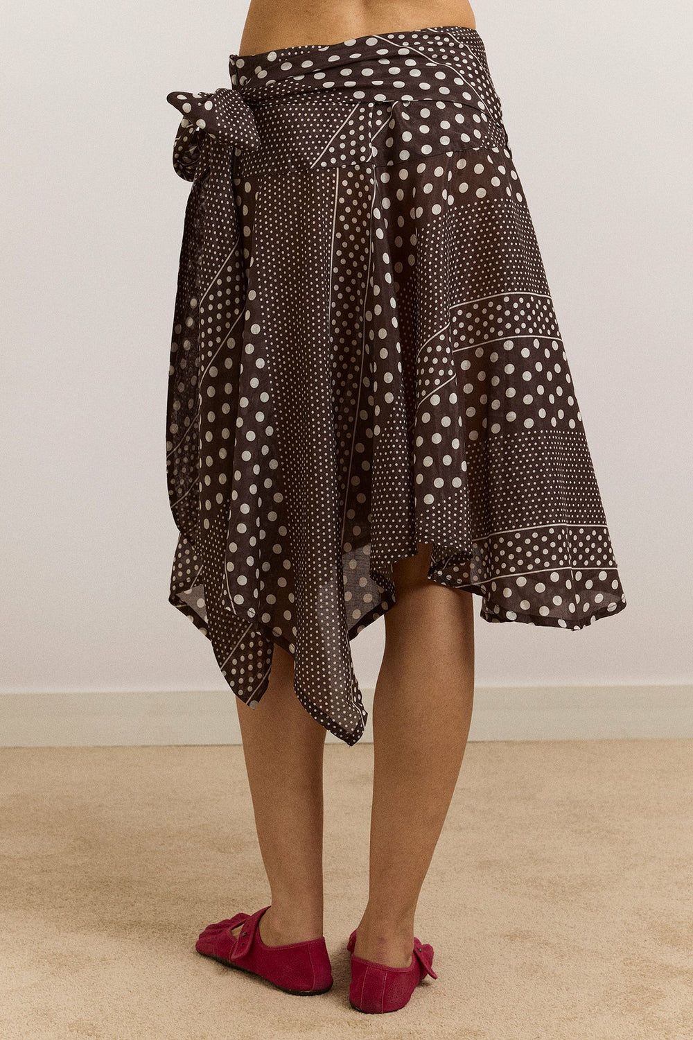 Damson Madder parker hanky hem skirt - washed black spot
