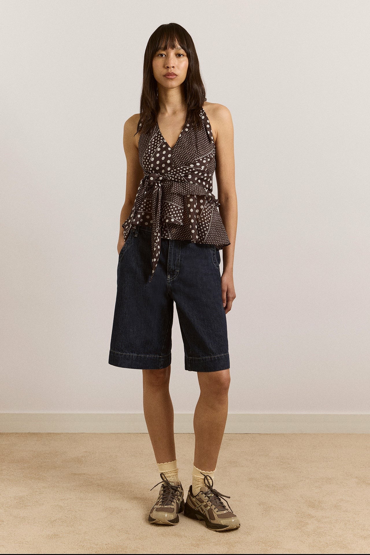 Damson Madder leandra halter cami - washed black spot