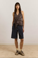 Damson Madder leandra halter cami - washed black spot