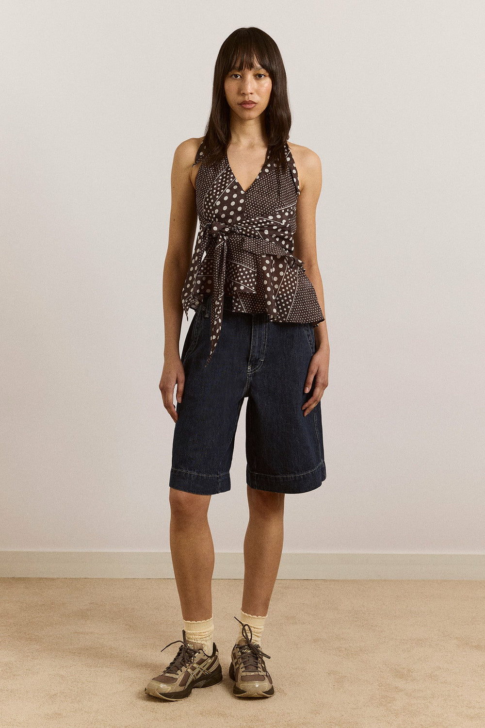Damson Madder leandra halter cami - washed black spot