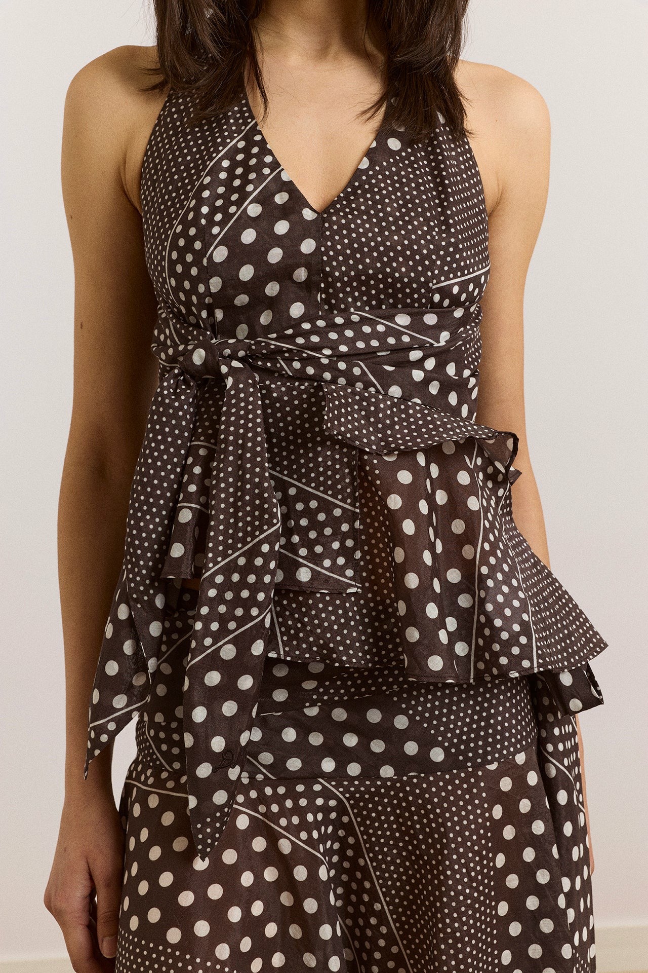 Damson Madder leandra halter cami - washed black spot