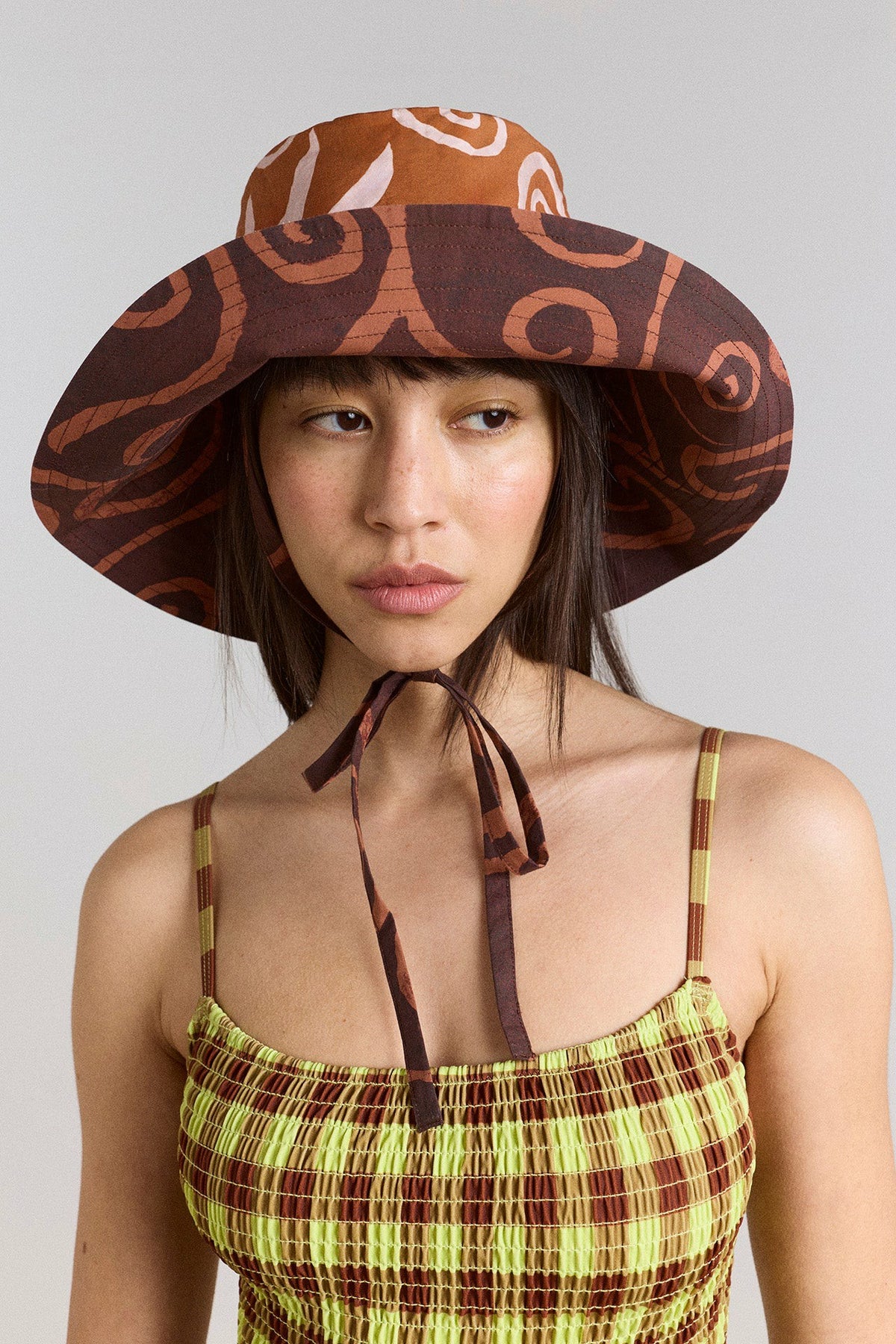 Damson Madder reversible sunhat - mixed swirl