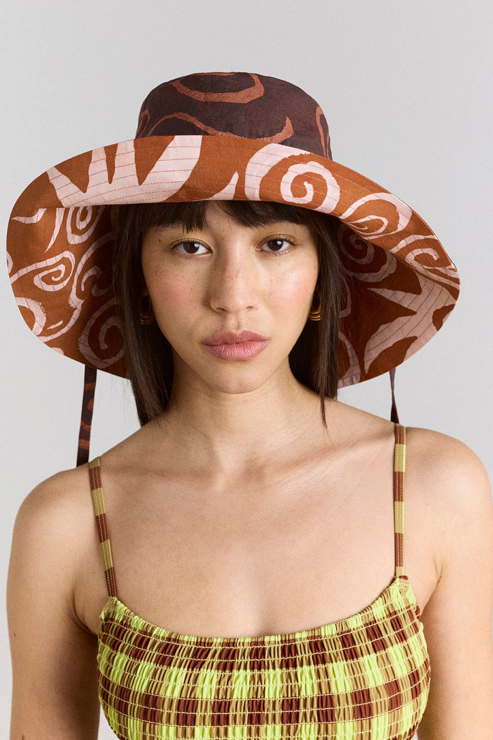 Damson Madder reversible sunhat - mixed swirl