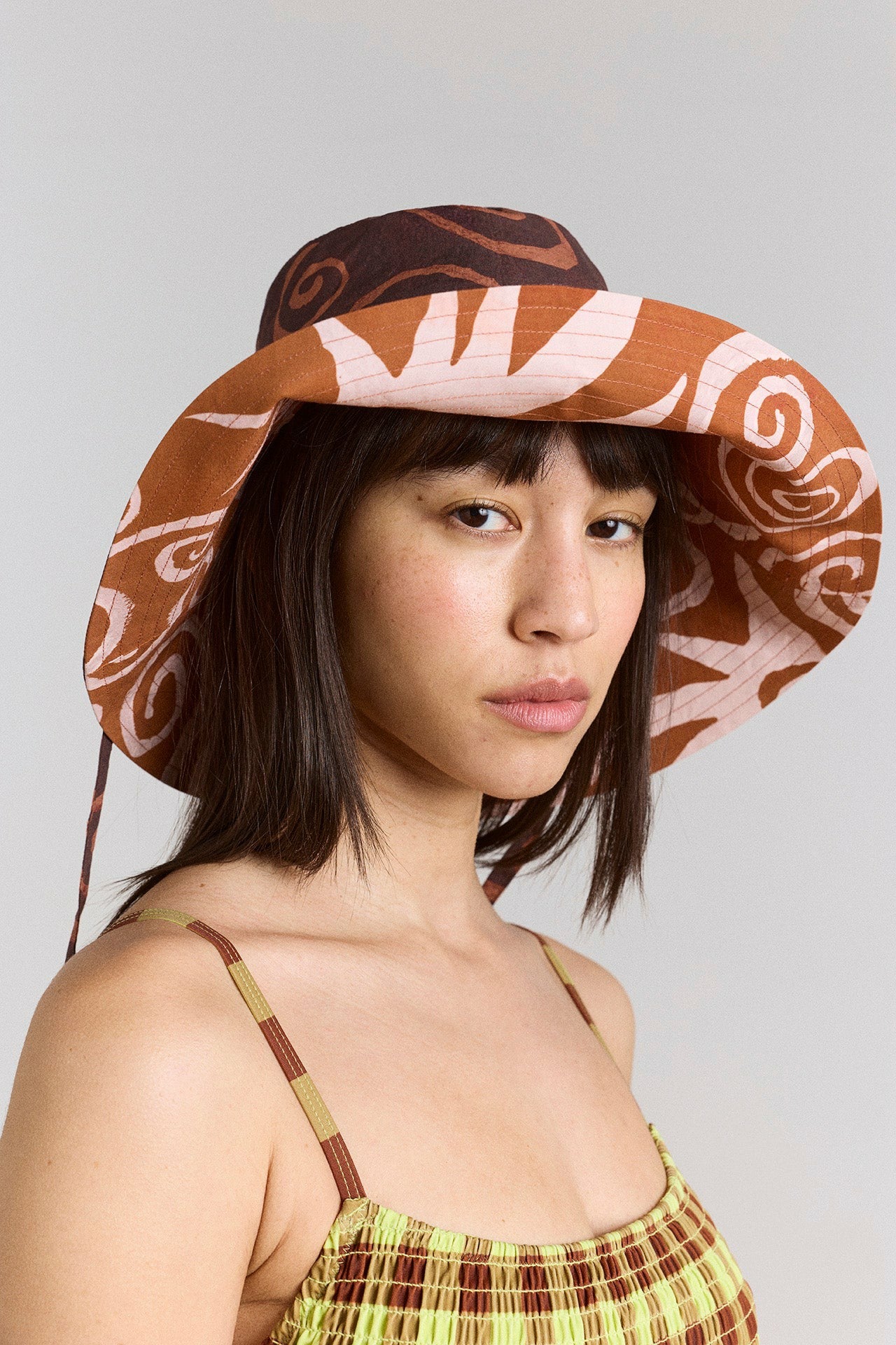 Damson Madder reversible sunhat - mixed swirl