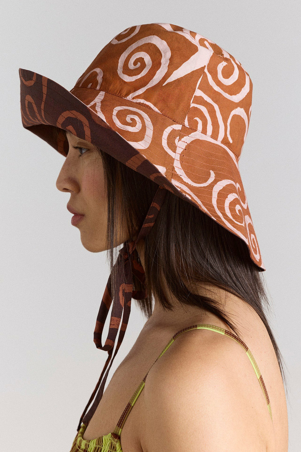 Damson Madder reversible sunhat - mixed swirl