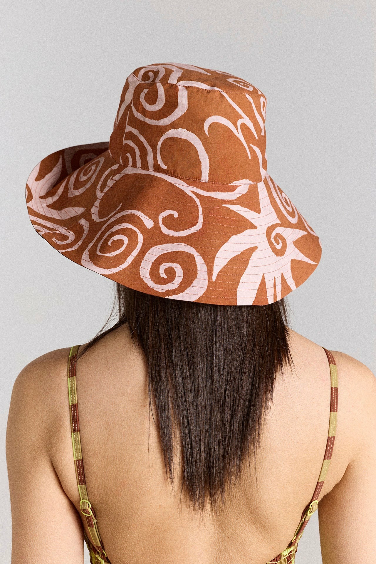 Damson Madder reversible sunhat - mixed swirl