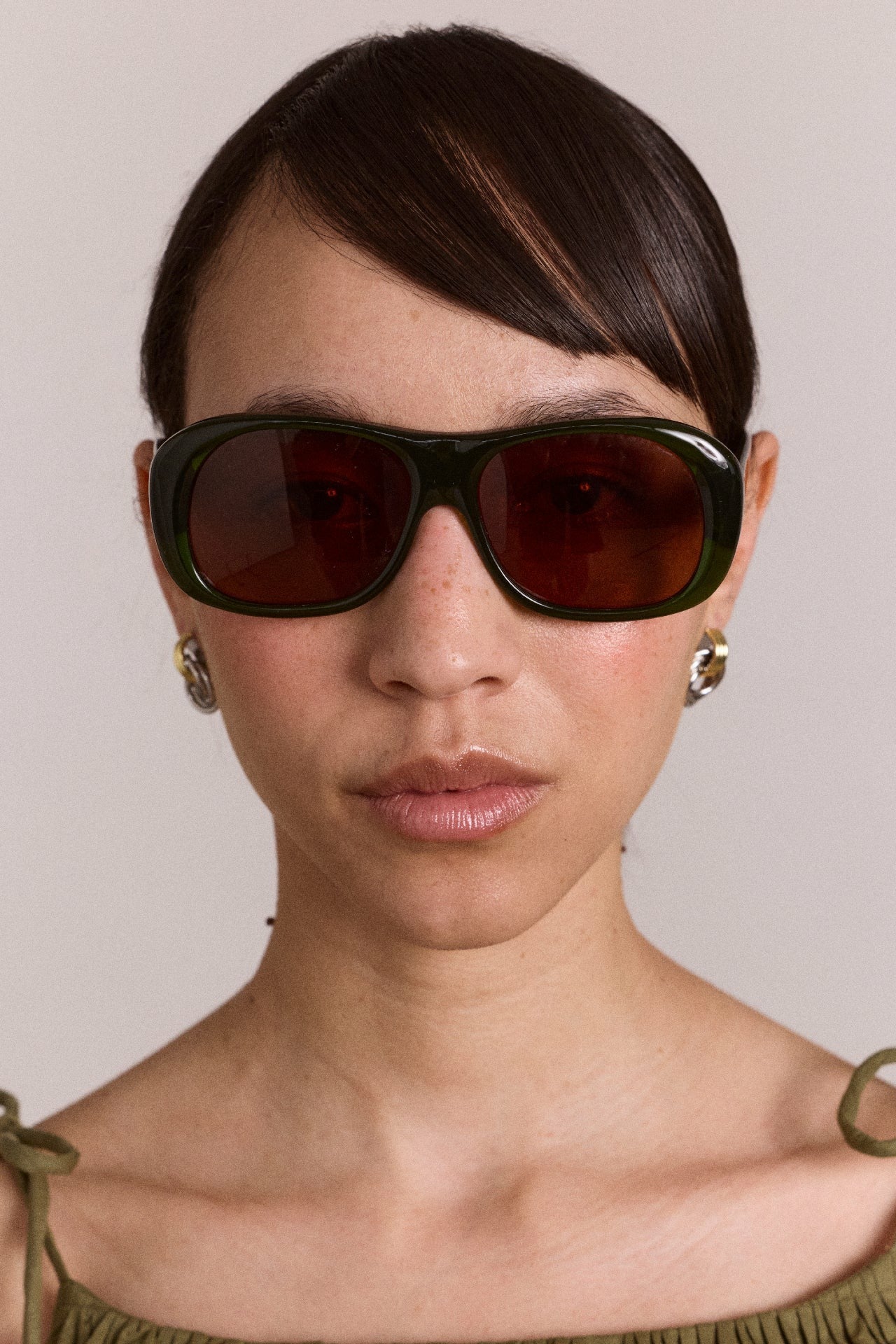Damson Madder oversized aviator sunglasses - green