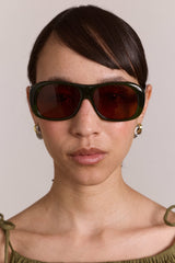 Damson Madder oversized aviator sunglasses - green