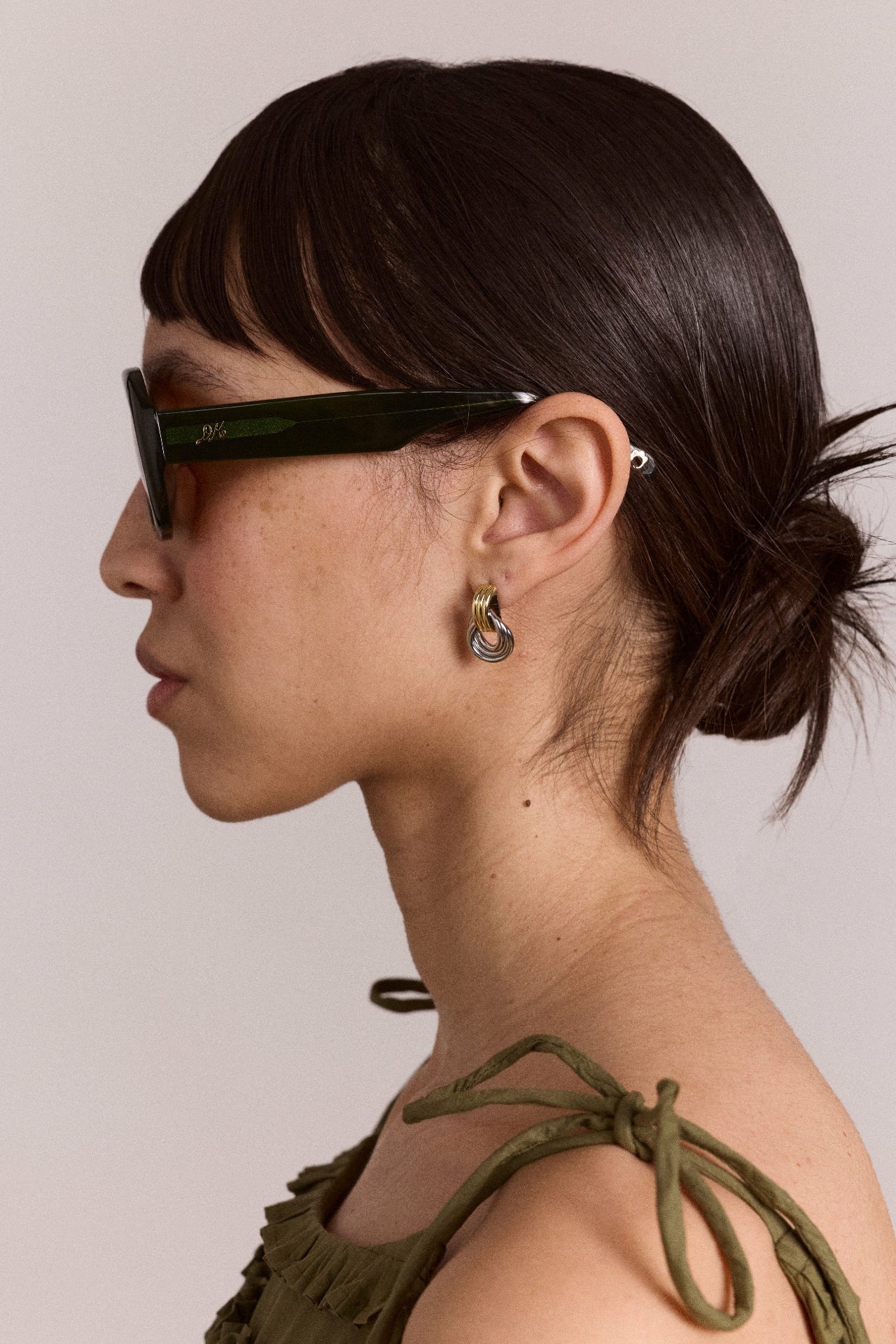 Damson Madder oversized aviator sunglasses - green