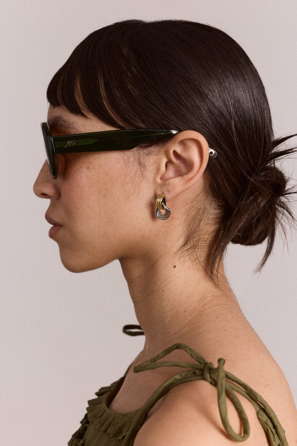 Damson Madder oversized aviator sunglasses - green