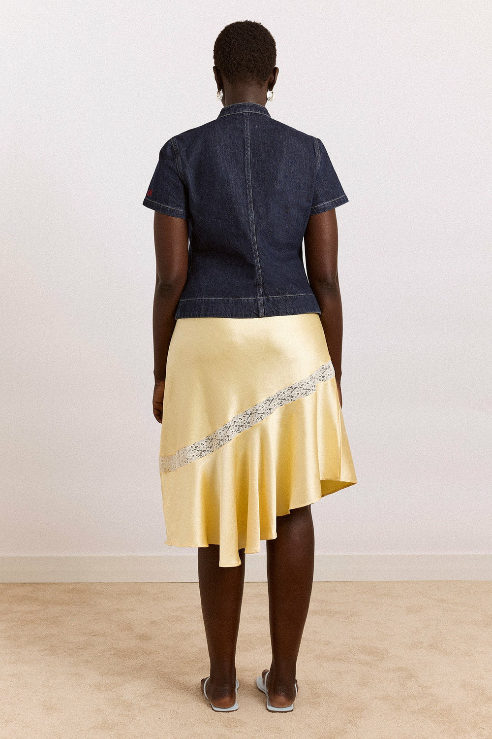 Damson Madder nelly button trim top - indigo