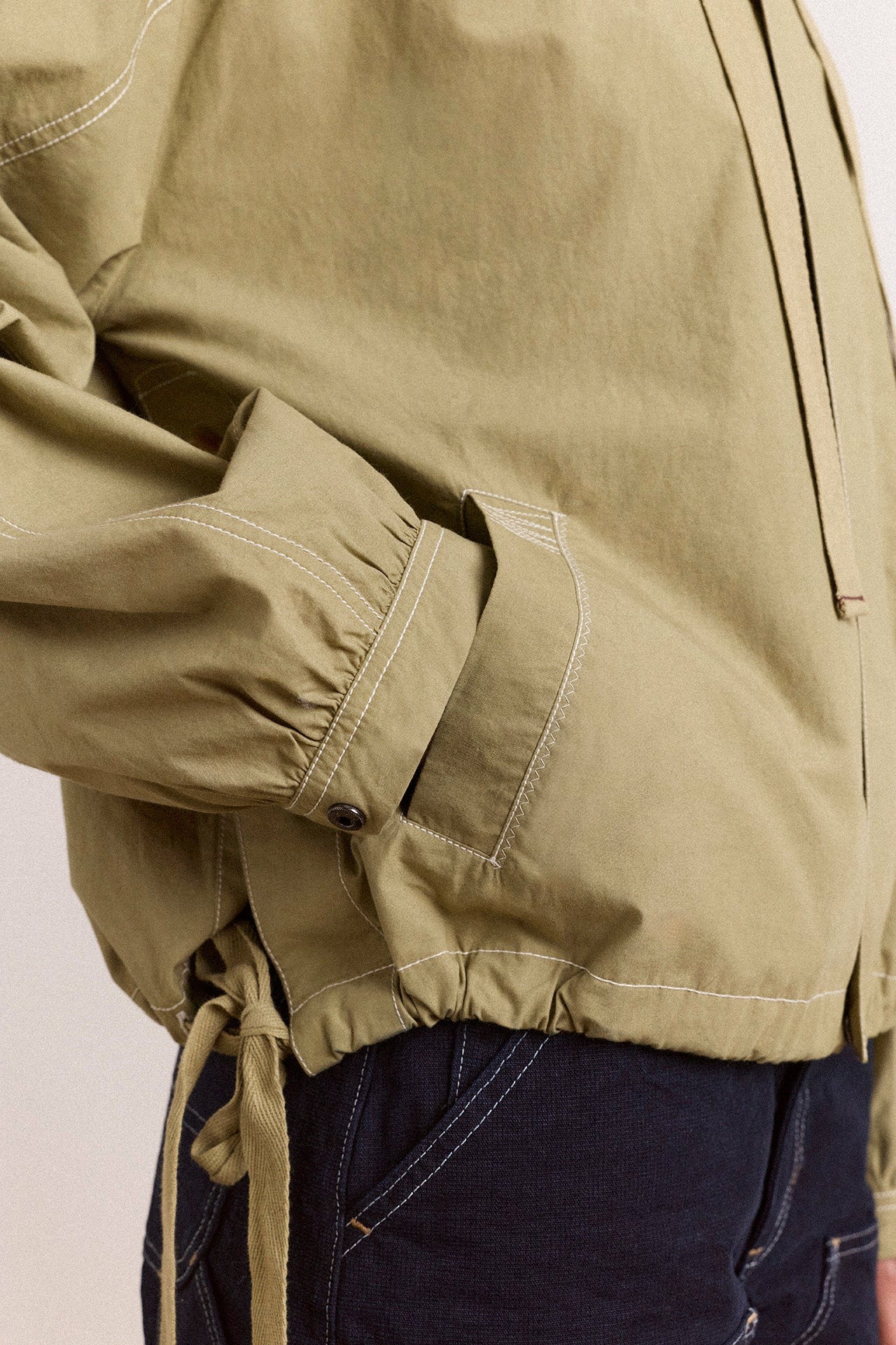 Damson Madder pre-order blake hooded jacket - sage