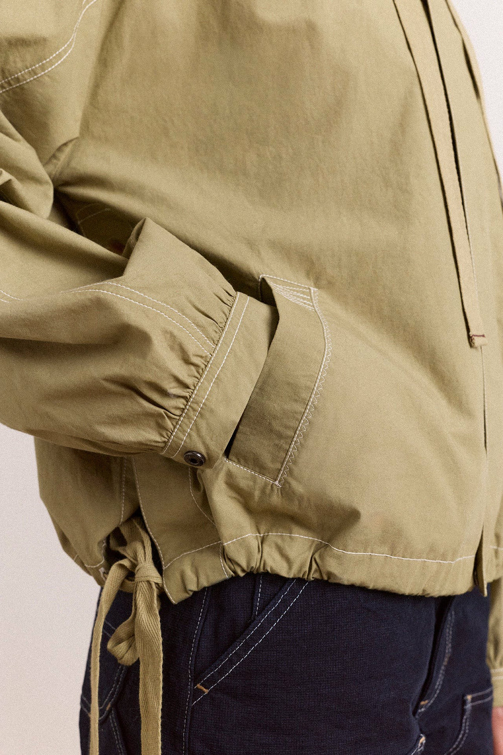 Damson Madder pre-order blake hooded jacket - sage