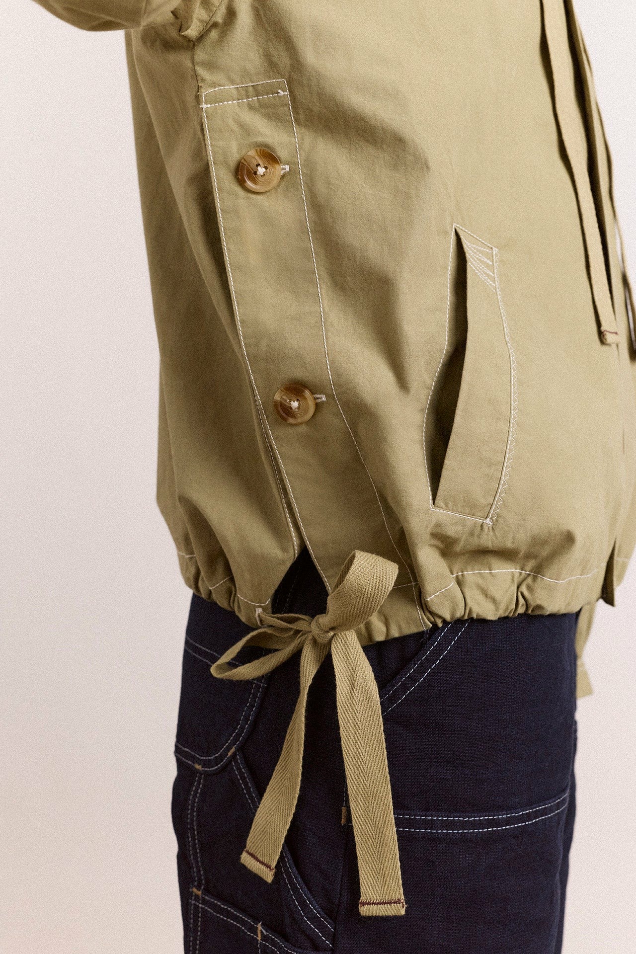 Damson Madder pre-order blake hooded jacket - sage