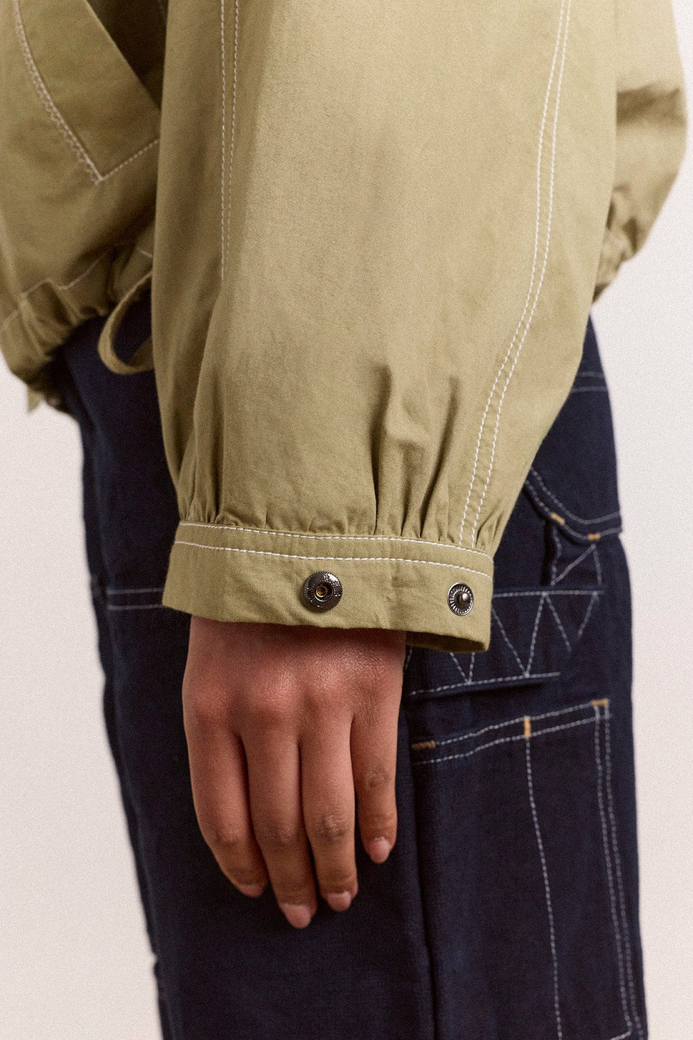 Damson Madder pre-order blake hooded jacket - sage