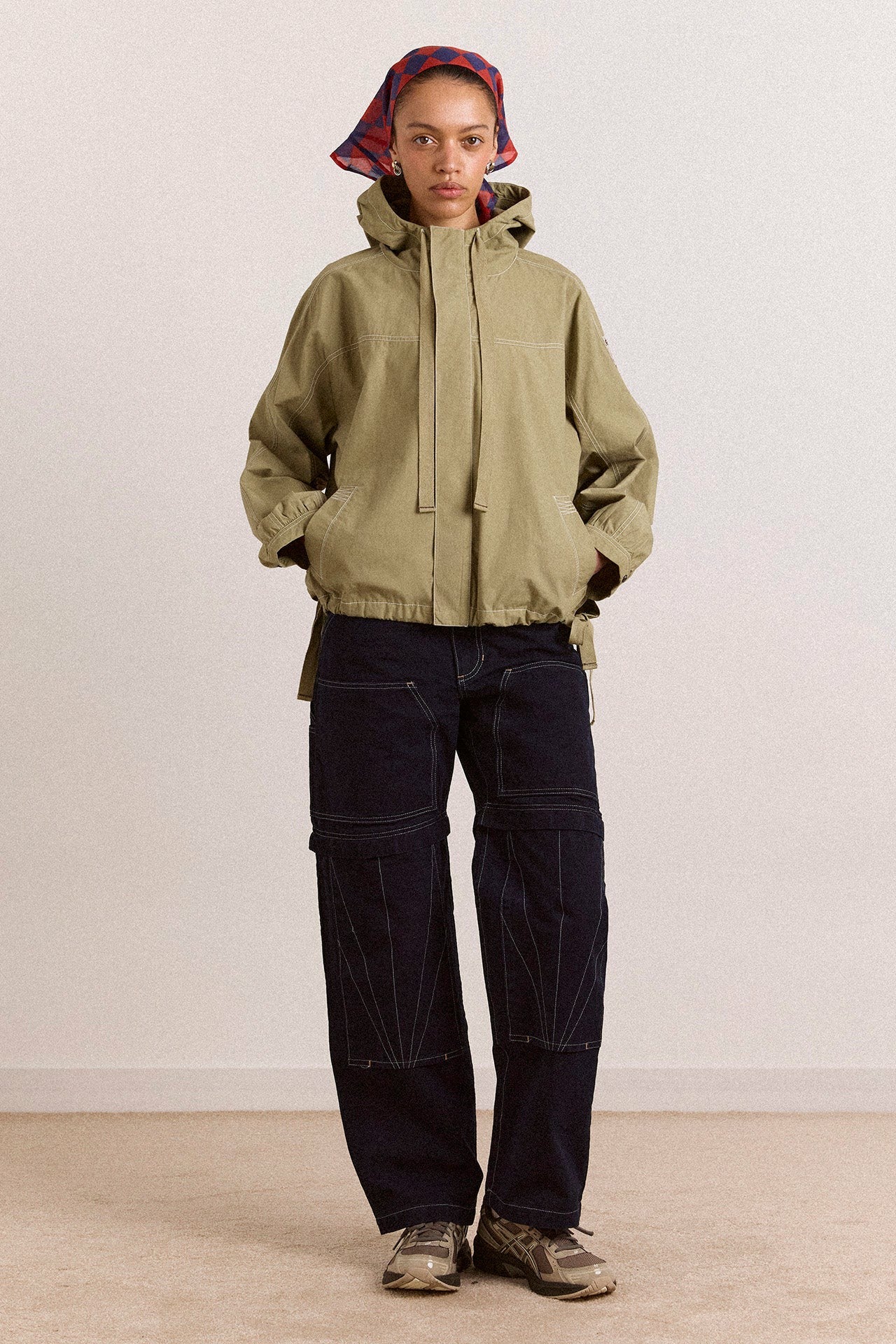 Damson Madder pre-order blake hooded jacket - sage