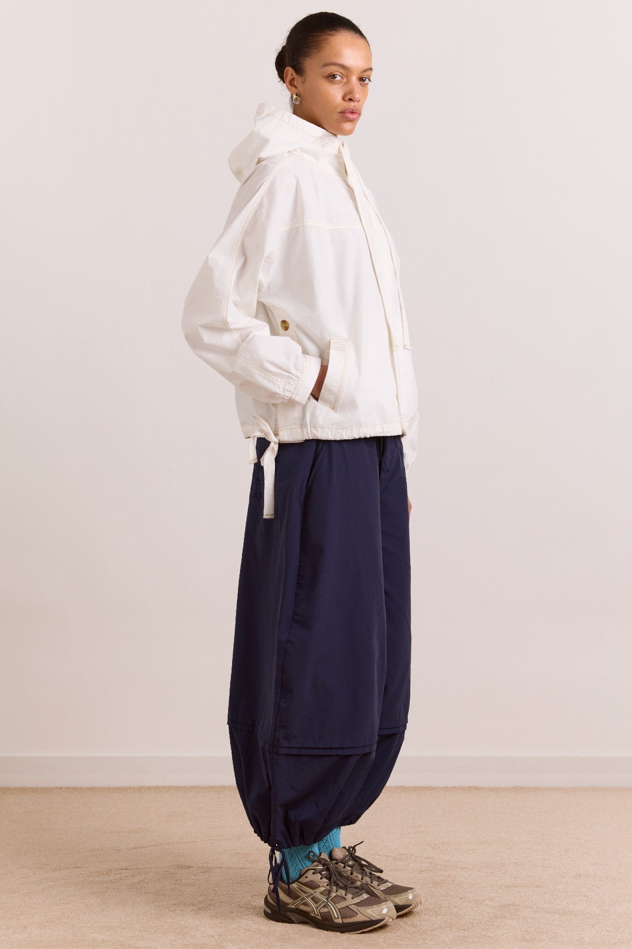Damson Madder blake hooded jacket - ecru