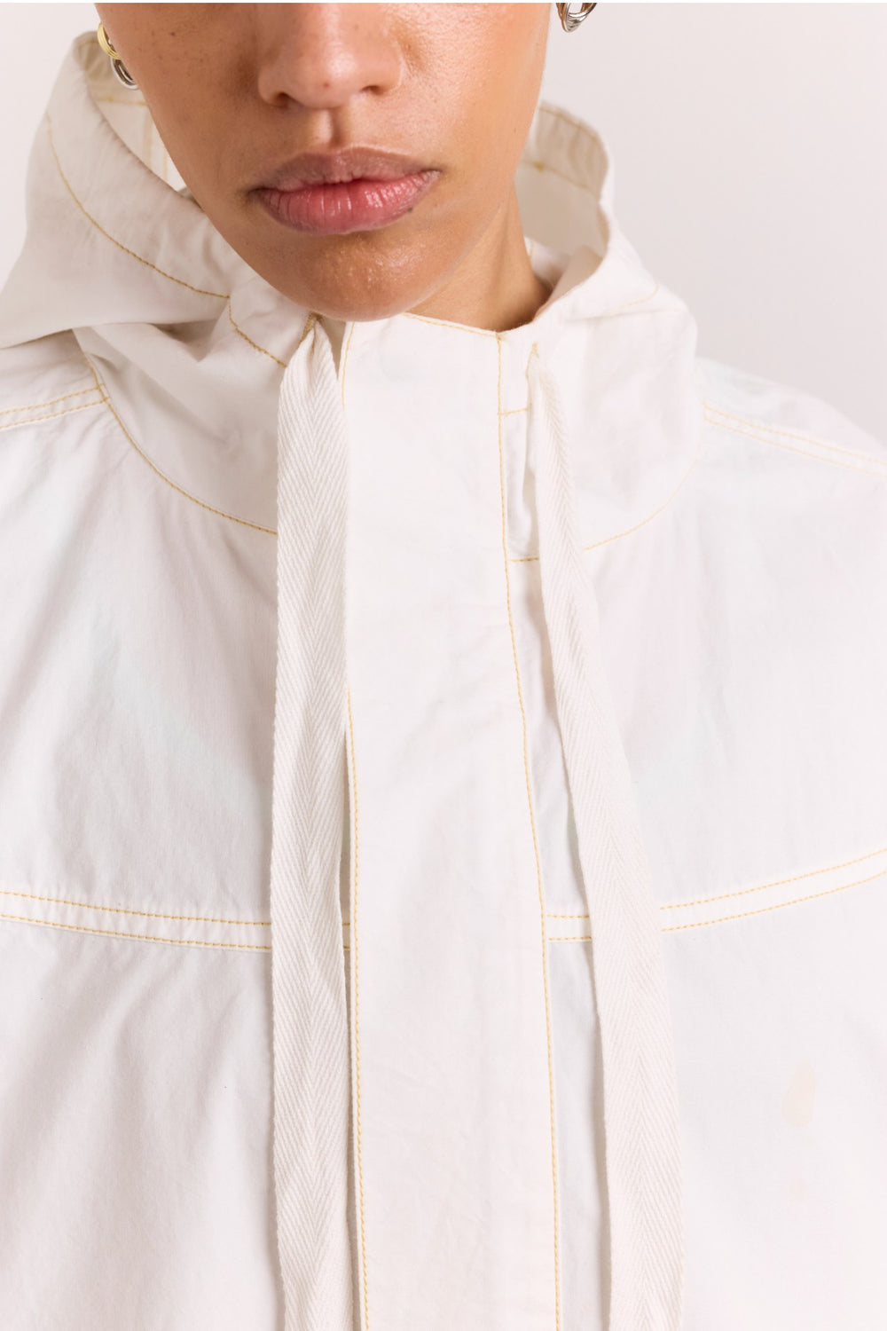 Damson Madder blake hooded jacket - ecru