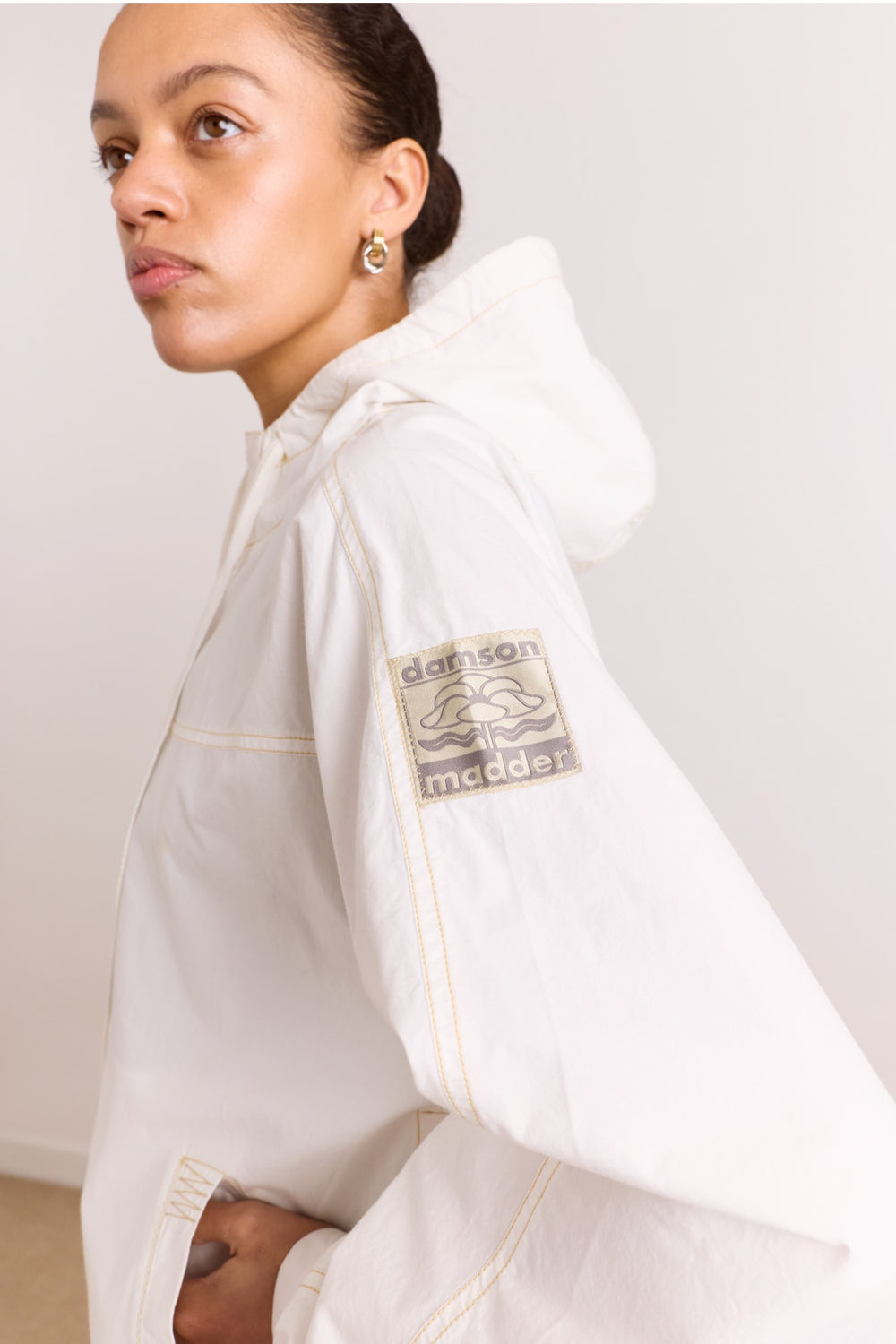 Damson Madder blake hooded jacket - ecru