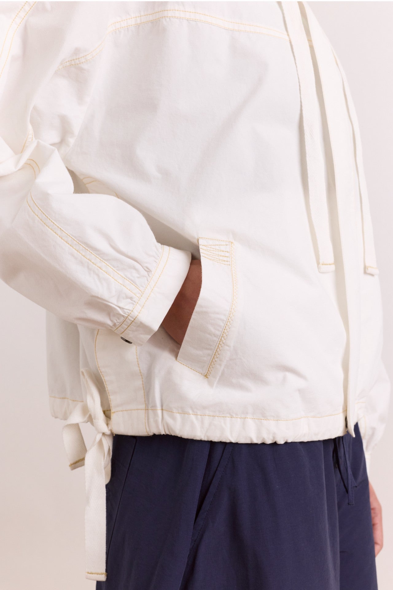 Damson Madder blake hooded jacket - ecru