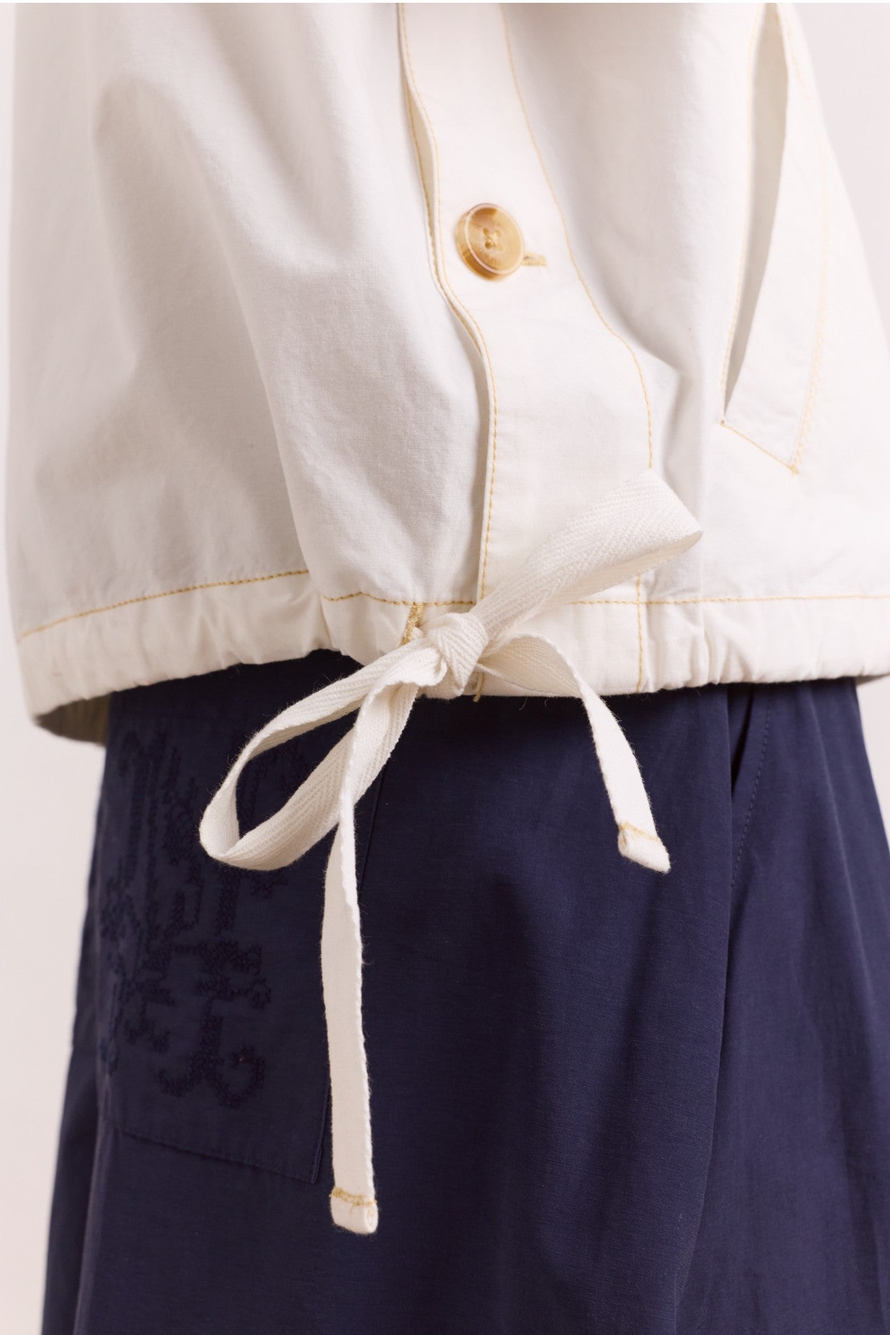 Damson Madder blake hooded jacket - ecru