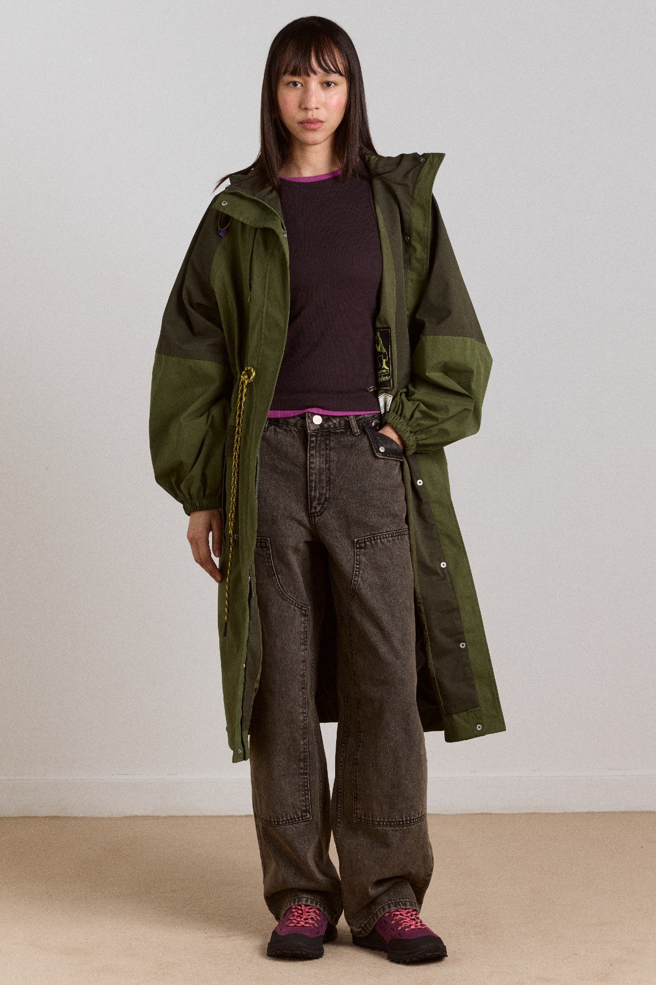 Damson Madder logan waterproof raincoat - forest