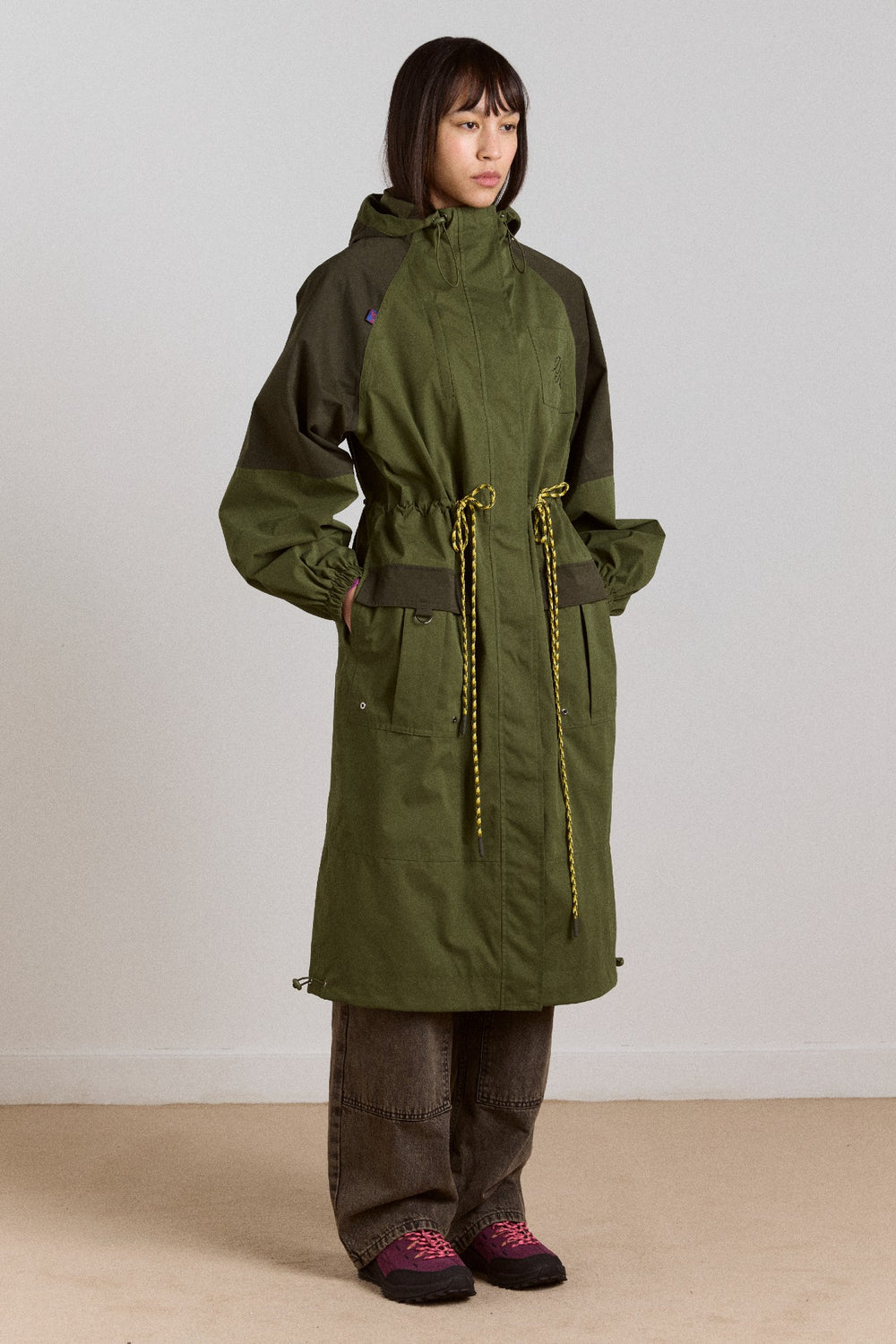 Damson Madder logan waterproof raincoat - forest