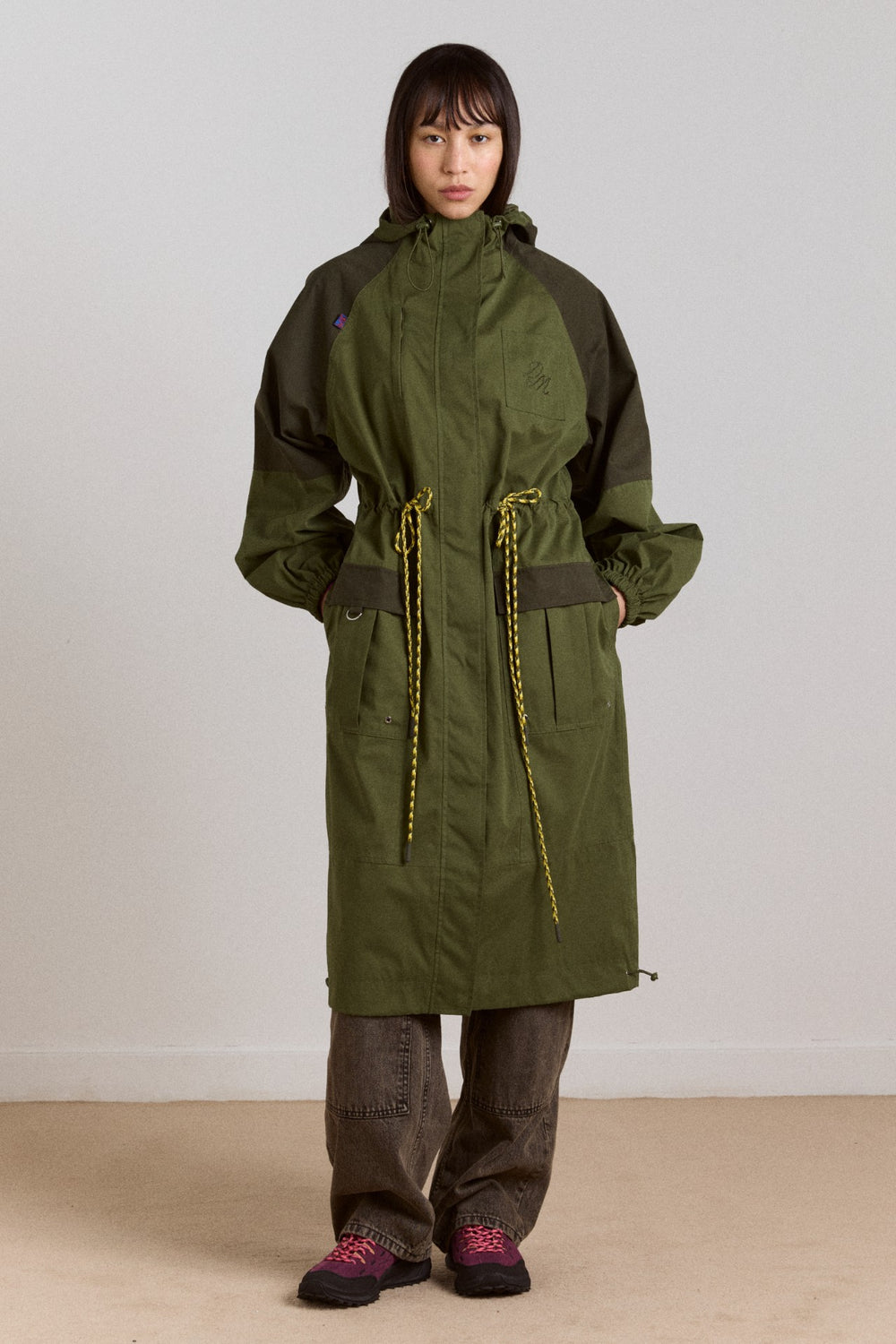 Damson Madder logan waterproof raincoat - forest