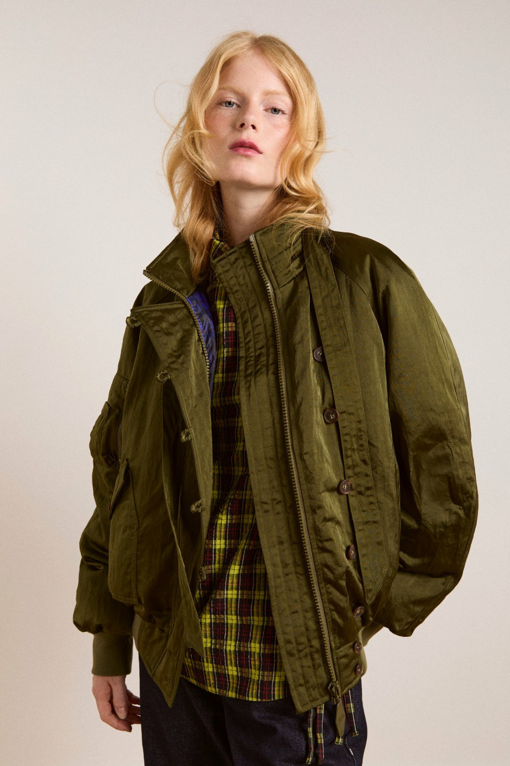 Damson Madder joanie bomber - olive