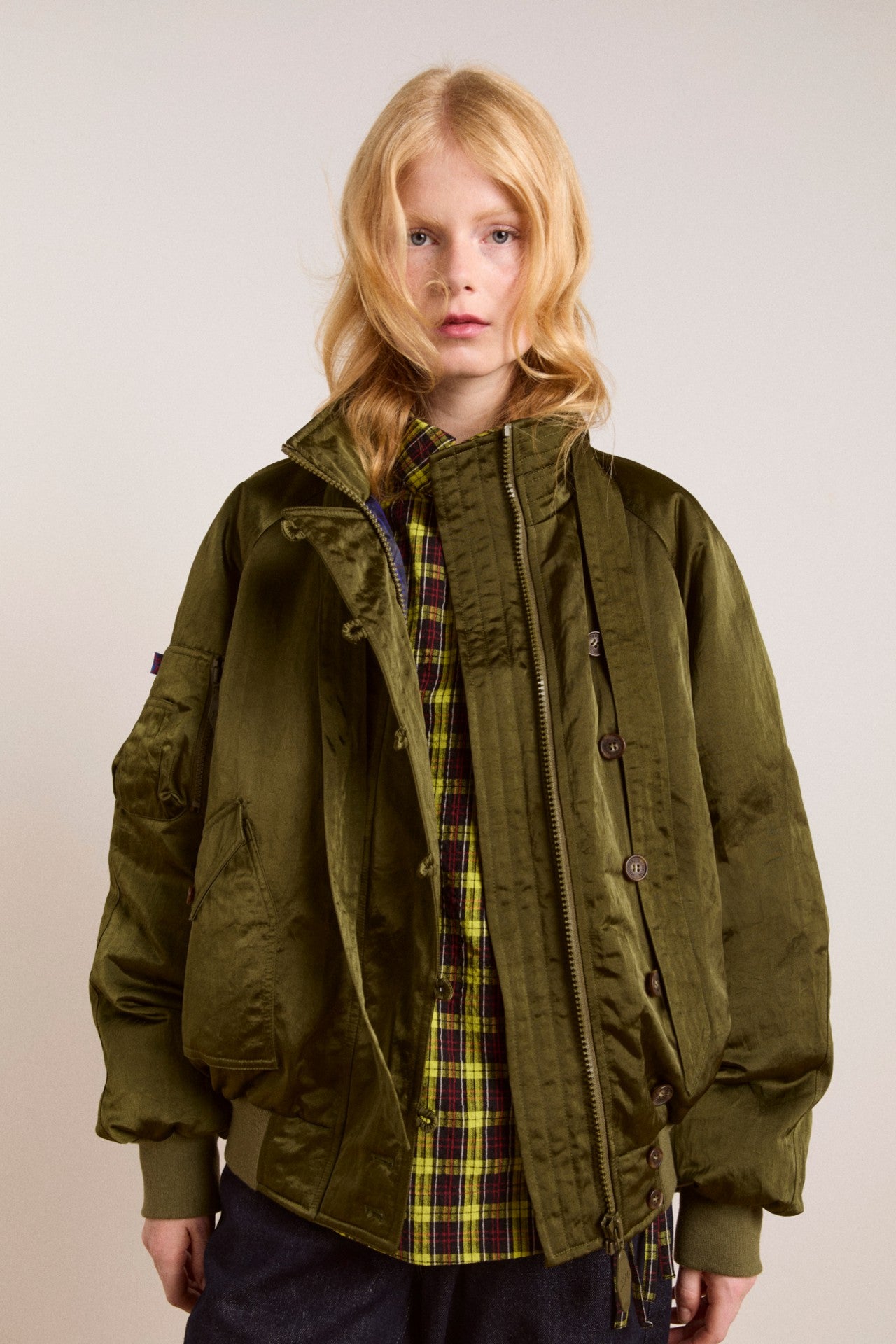Damson Madder joanie bomber - olive