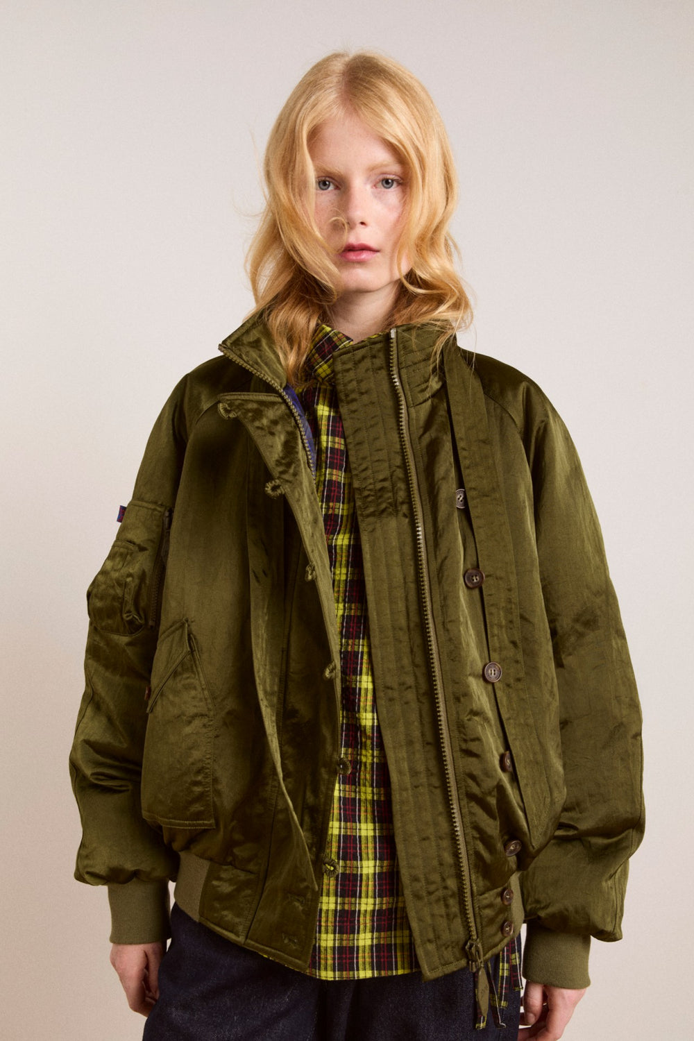 Damson Madder joanie bomber - olive
