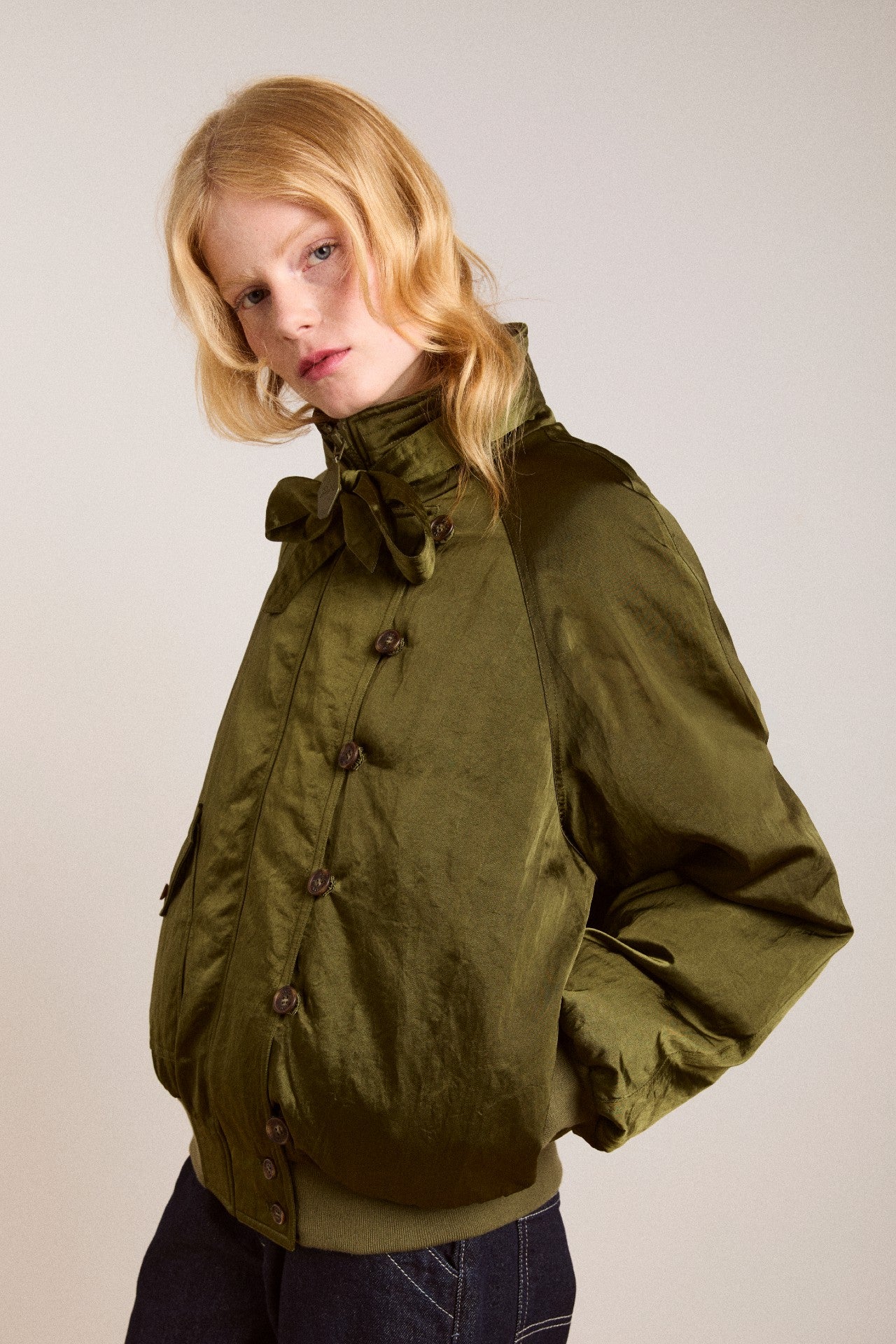 Damson Madder joanie bomber - olive