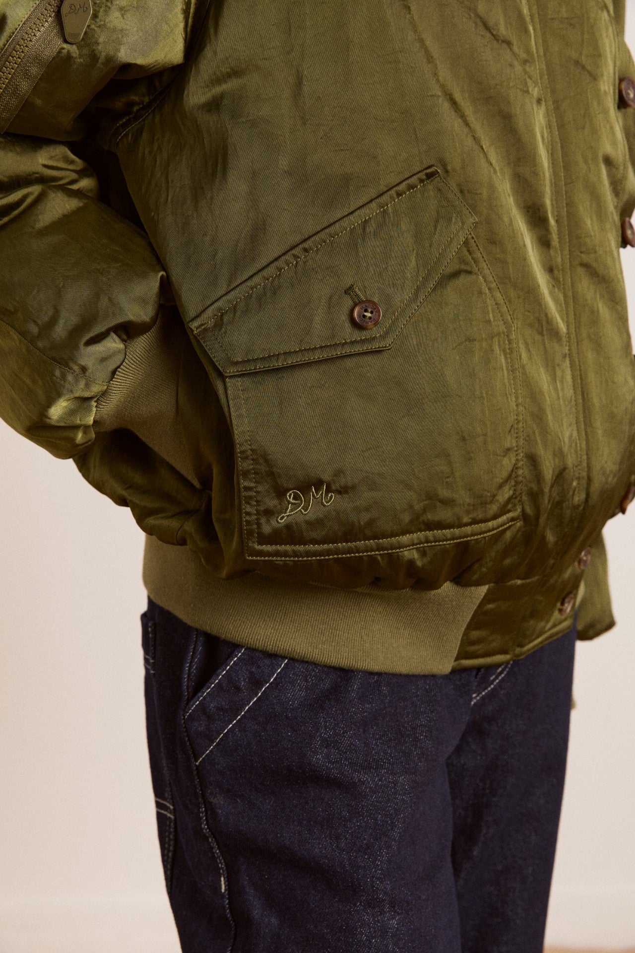Damson Madder joanie bomber - olive