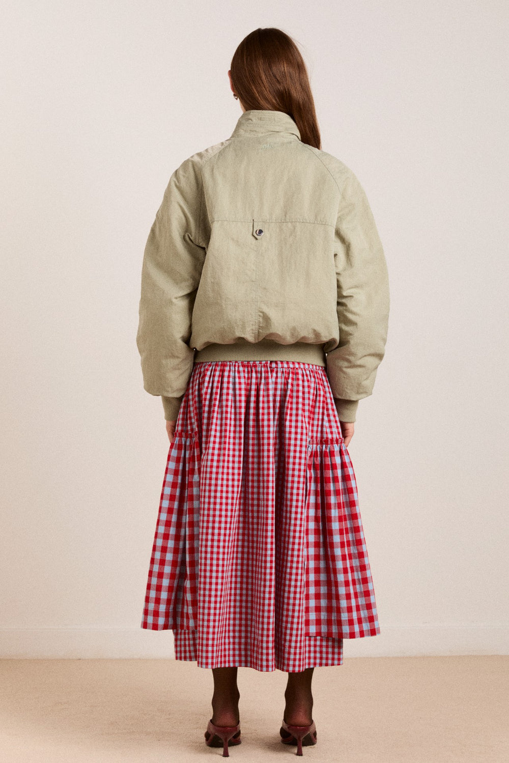 Damson Madder Chachi Bomber - Pale Aqua