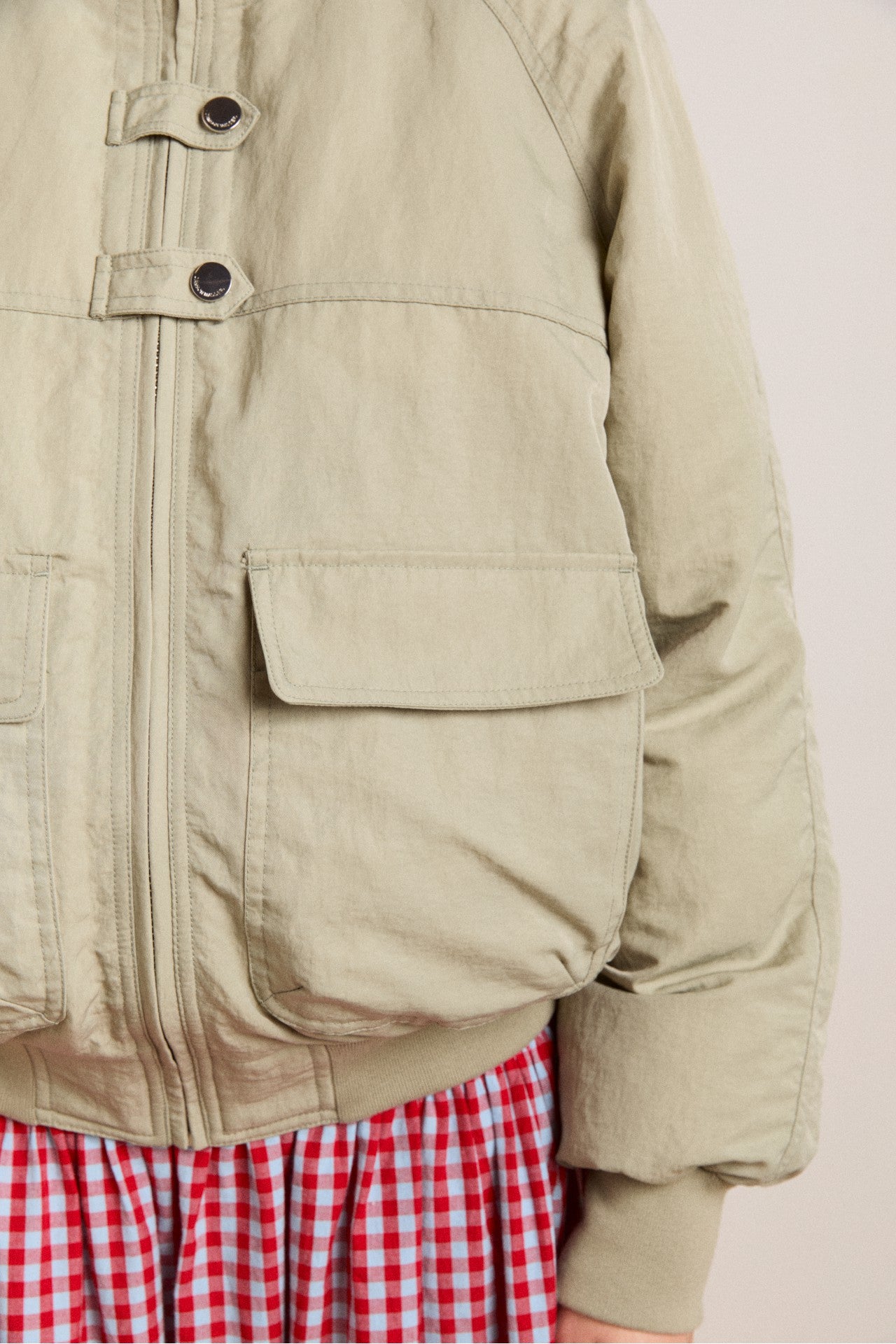 Damson Madder Chachi Bomber - Pale Aqua