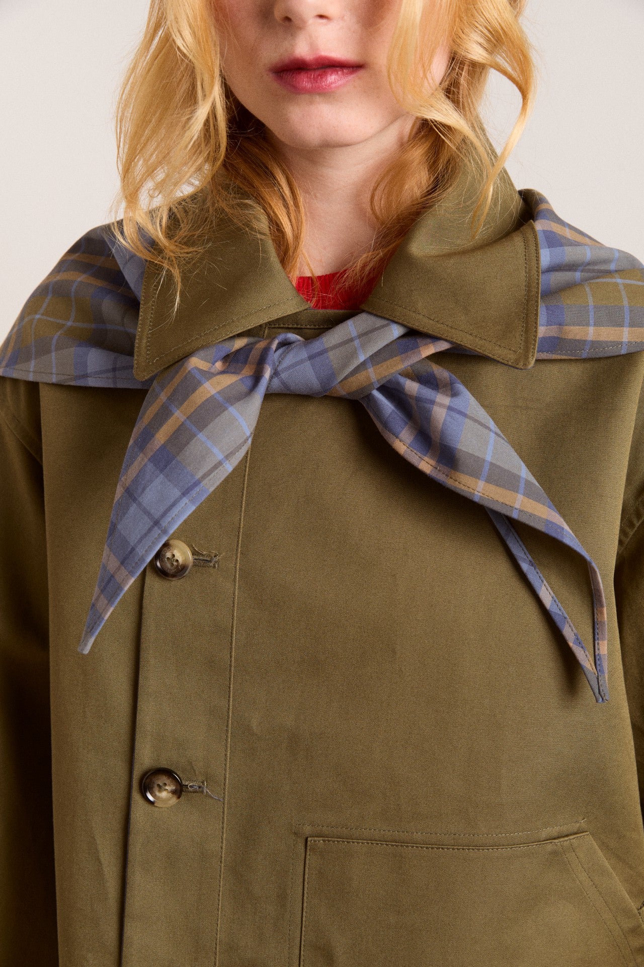Damson Madder Reversible Trench | Olive Cropped Trench Coat