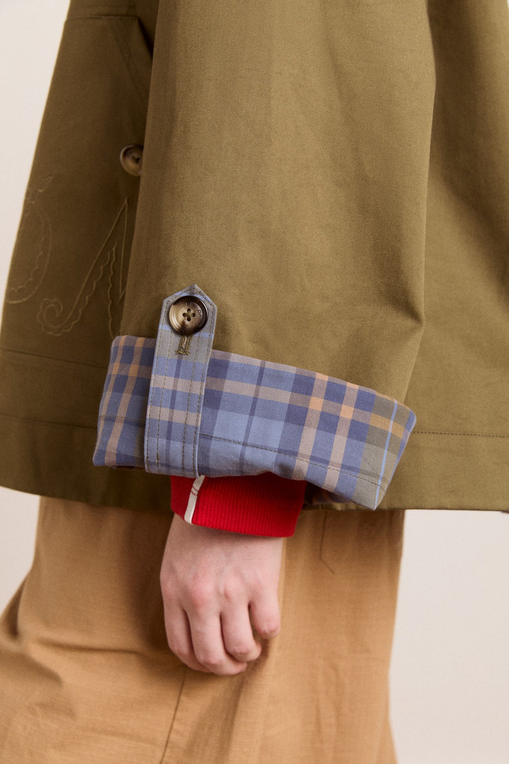 Damson Madder Reversible Trench | Olive Cropped Trench Coat