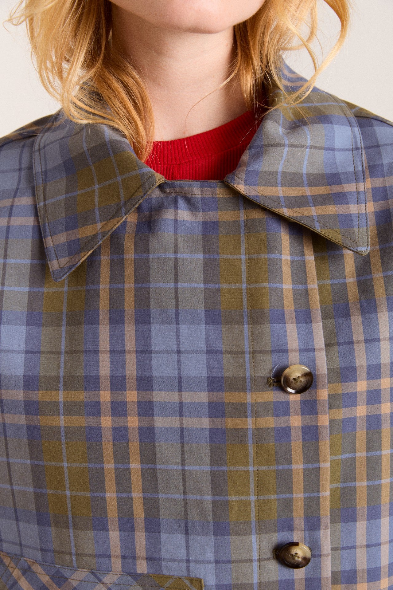 Damson Madder Reversible Trench | Olive Cropped Trench Coat