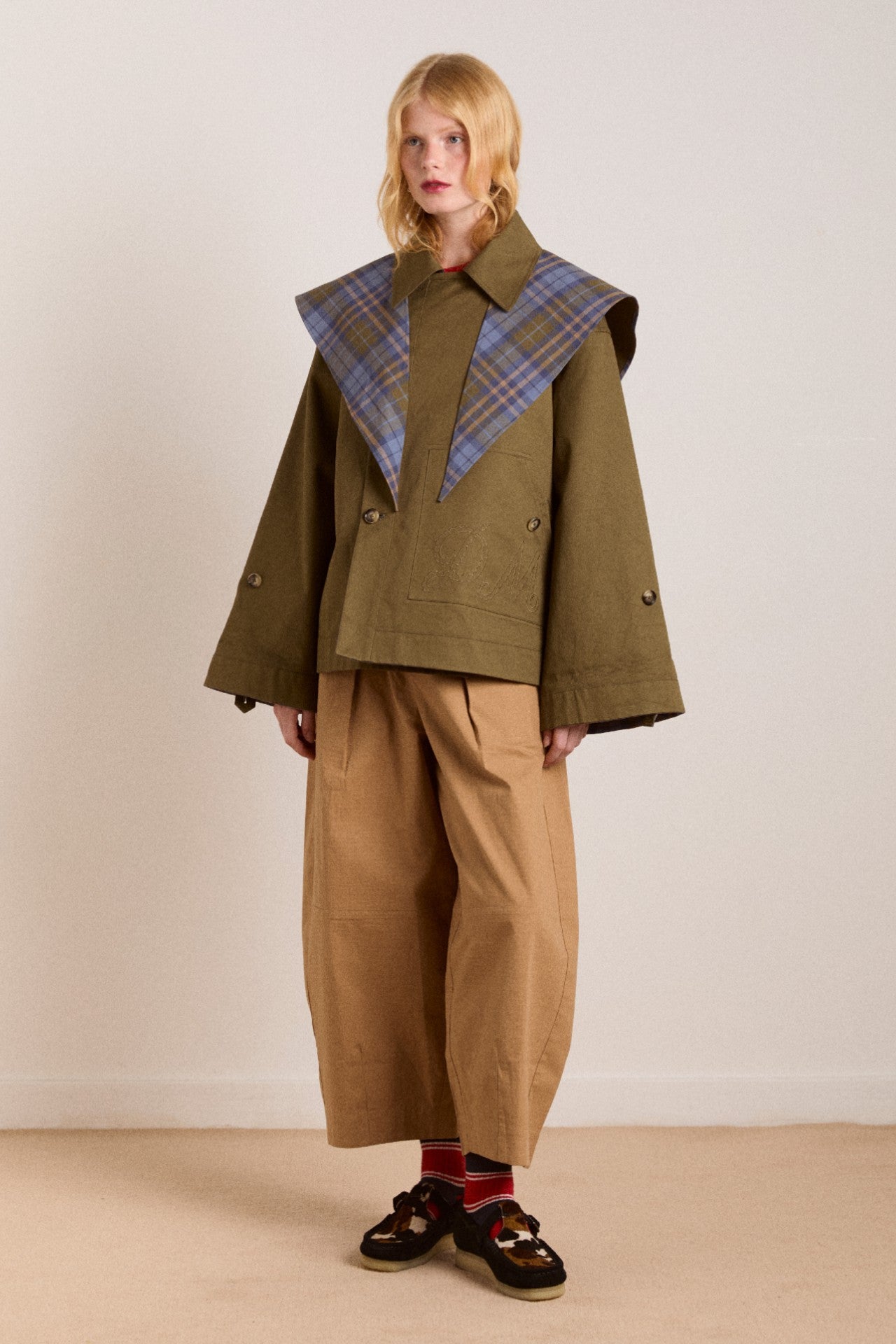 Damson Madder Reversible Trench | Olive Cropped Trench Coat