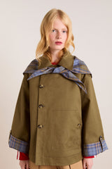 Damson Madder Reversible Trench | Olive Cropped Trench Coat